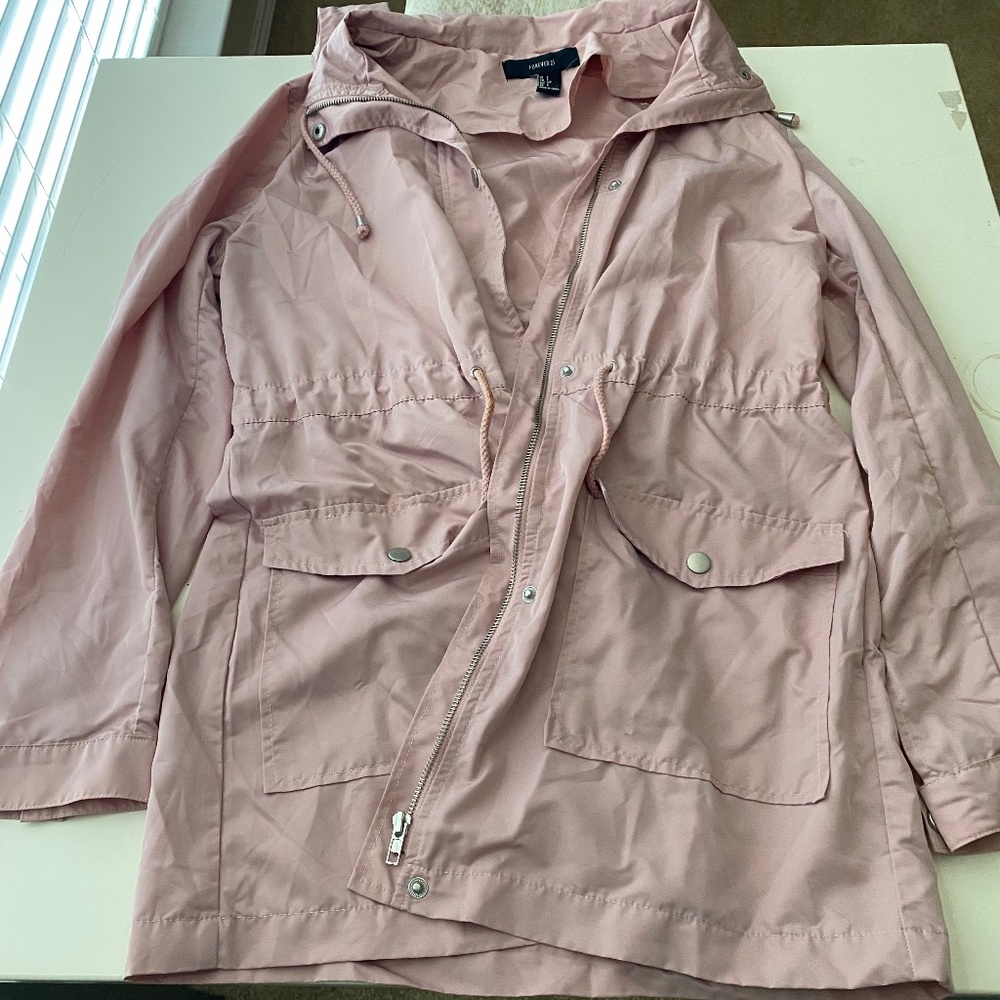 Forever 21 light pink rain coat